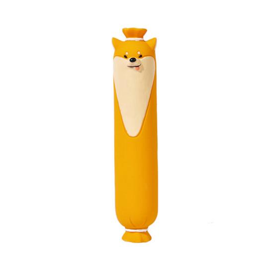 Latex Sausage Dog Toy Interactive Squeaky Dog Chew Toy Puppy Teething Toy for Aggressive Chewers Teeth Cleaning Anxiety Relief