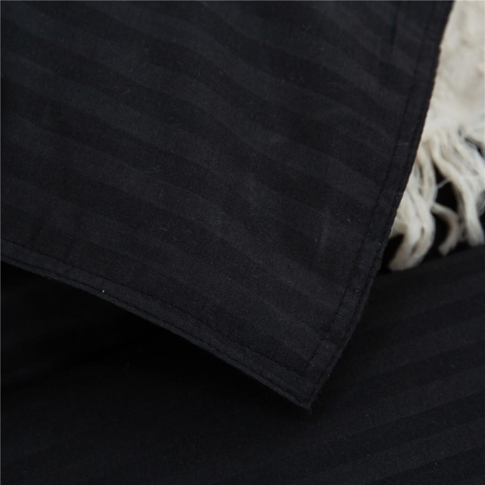 Home Textile Black Quilt Set Double Queen King Size Bedding Set Solid Color High Quality Comforter Duvet Cover