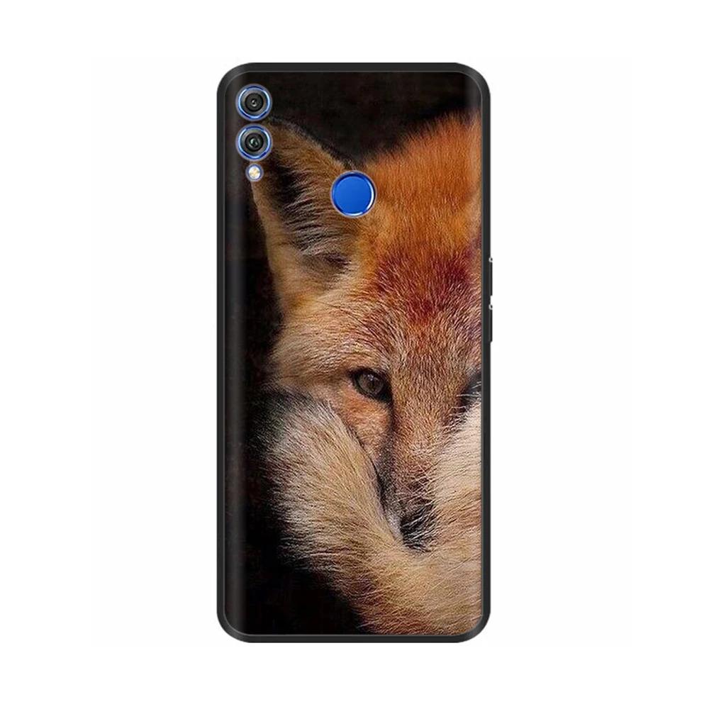 Shockproof Cover For Honor 8X Case Soft TPU Silicone Back Cover For Huawei Honor 8X Cases Honor8X Animals Painted Cover Fundas
