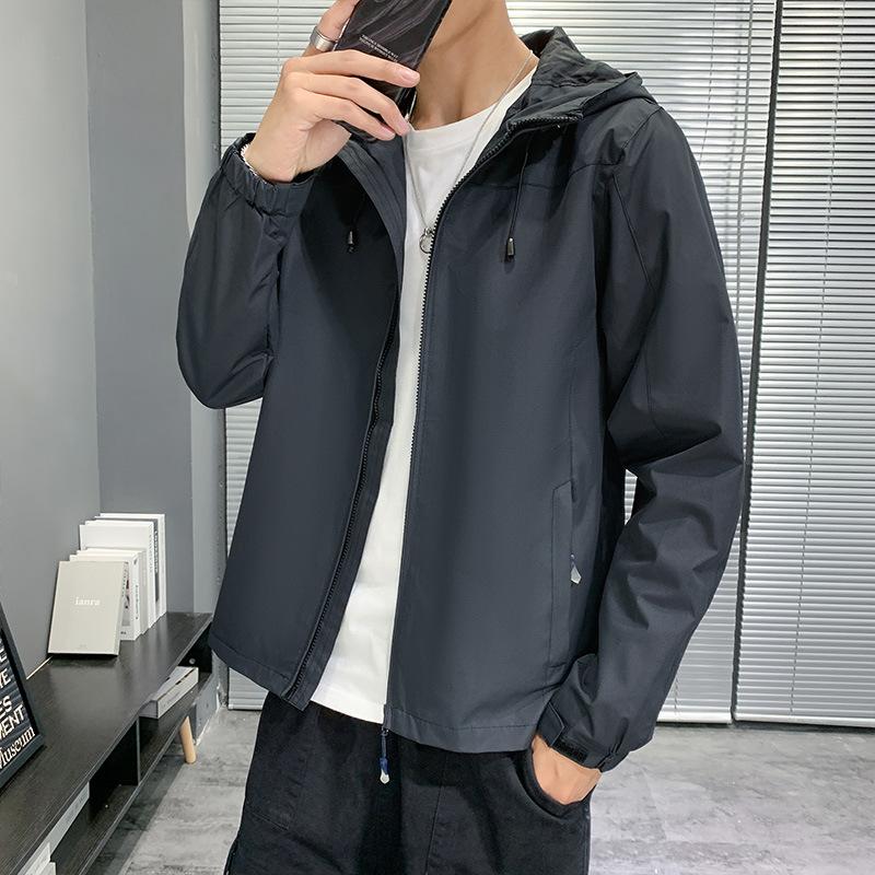 Man Black Windbreaker Windproof Waterproof for Spring Autumn Zip Up Jacket Men's Streetwear Bomber Clothes OverSize 4XL 5XL