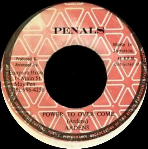 

7inch Record ARDENS Power To Over Come NONE Penals Jamaica Reggae Ska Dub Used