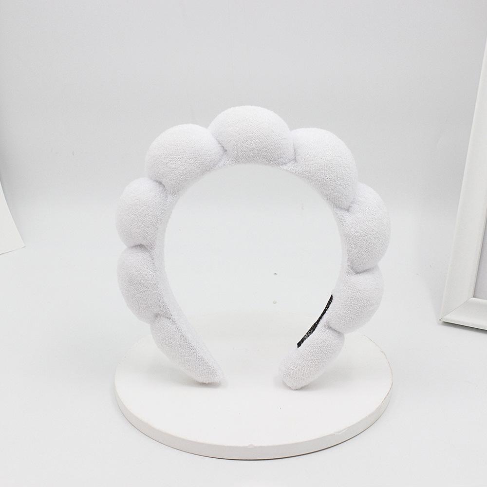 Femmes Filles Éponge Co Spa Maquillage Bulle Bandeau Éponge Bouffant Rétro Bandes Cheveux Doux Bandeau Couvre-chef