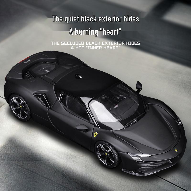 

Ббураго 1:24 Модель спортивного автомобиля Ferrari SF90 Красный/Черный Игрушка для коллекции и подарка для взрослых.