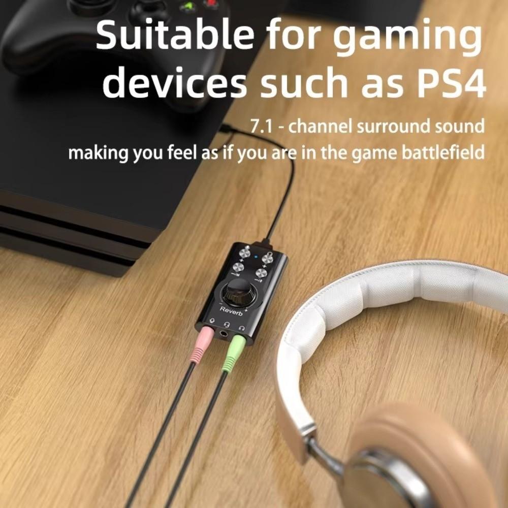 External USB Sound Card ABS Computer Voice Changer New Audio Adapter