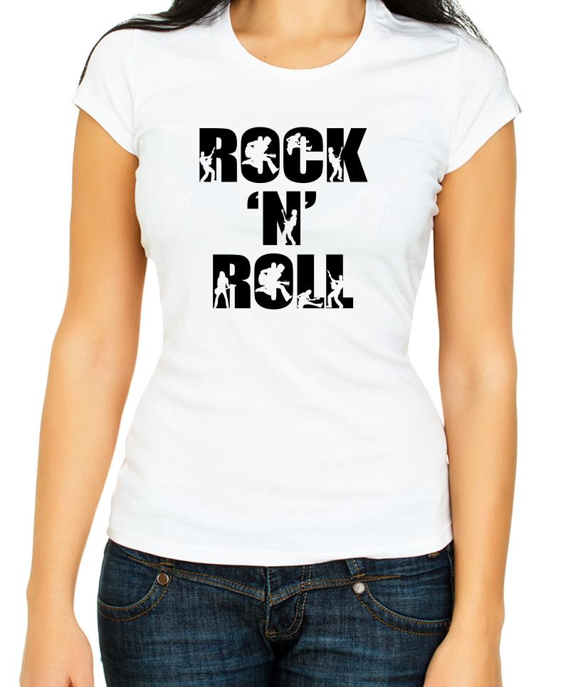 

Rock N Roll 3/4 Short Sleeve T Shirt Woman G066 4XL