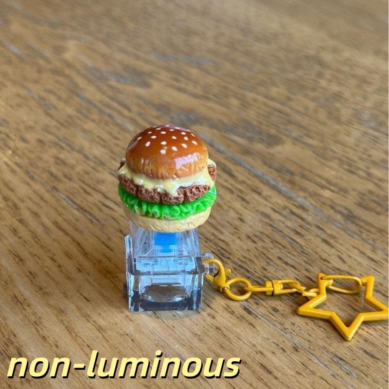 Funny Cute Bread Keycap Clicker Stress Relief Mini Fingertip Decompression Keychain for Teen Birthday Gifts