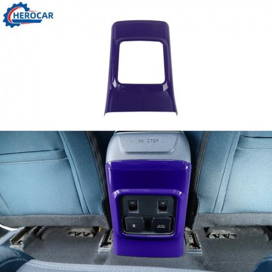 Rear Window Switch Panel Frame Decoration Trim For Ford Bronco +Purple ABS