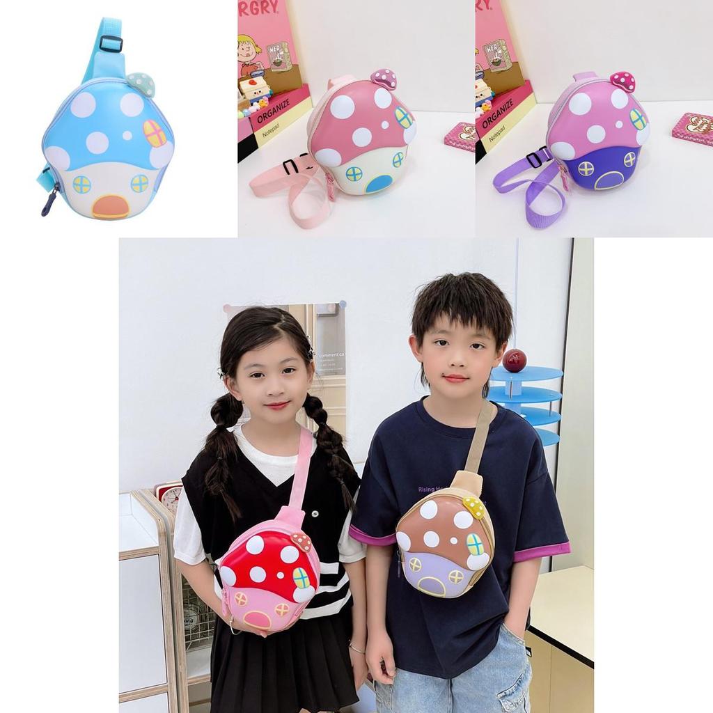 Kids Casual Cartoon Nylon Chest Bag With Stitching Design For Daily Use