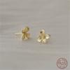 925 Sterling Silver Korean Temperament Gardenia Stud Earrings for Women Sweet Wedding Jewelry Accessories