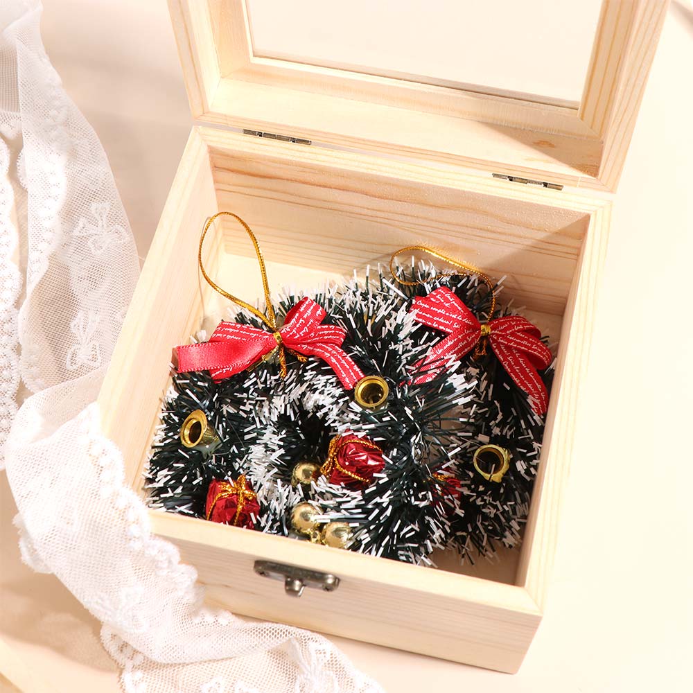 Retro Jewelry Box Rectangular Desktop Organizer Gift Box Wooden Storage Box  Family