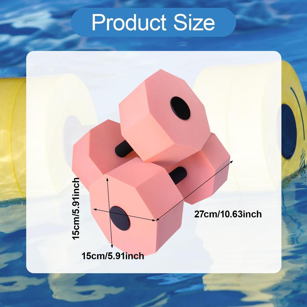 2 Pieces Aquatic Dumbbells EVA Accessories Pool Weights for Fitness Workout Water Sports