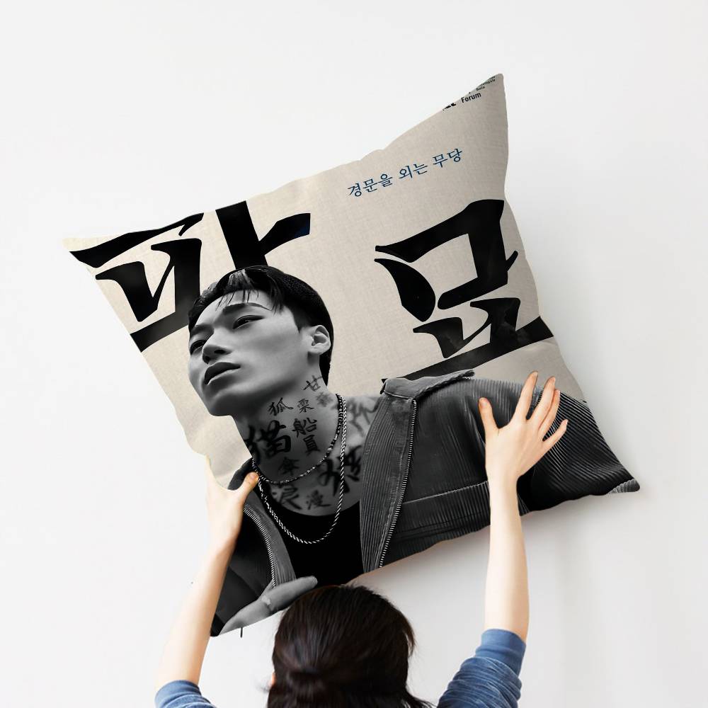 

Anime ATEEZ KPOP Decorative Room Aesthetics Pillow Case Home Decor Bedroom Sofa Bed Couch Pillow Cover 45x45 30cmx30cm