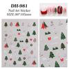 1 Sheet Christmas Nail Stickers Red White Snowflake Santa Elk Bow Self Adhesive Nail Art Decals For Holiday Manicure Decor