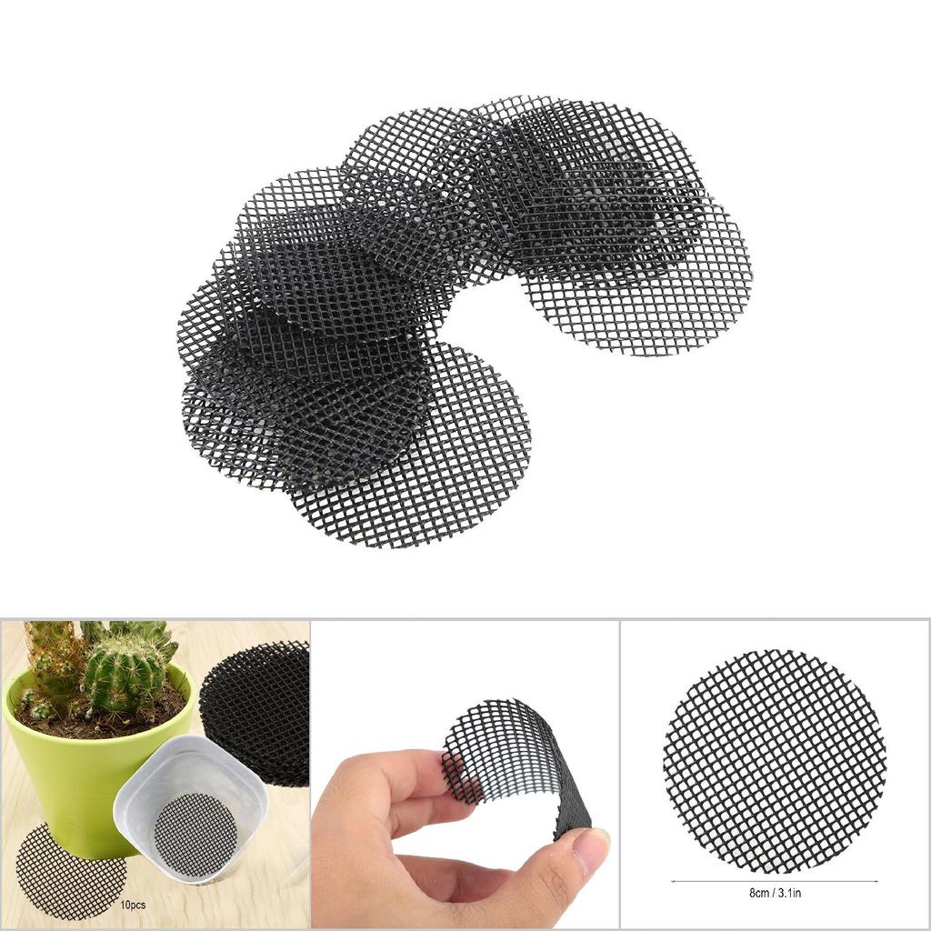 10PCS Gardening Flower Pot Hole Mesh Mat Pad Plant Potting Bonsai Bottom Grid Mat