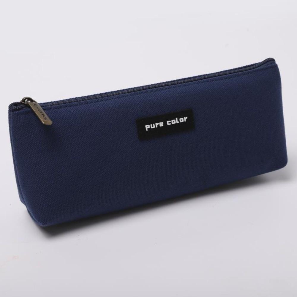 Large Capacity Pencil Bag Solid Color Pen Pouch New Stationery Bag  School Supplies