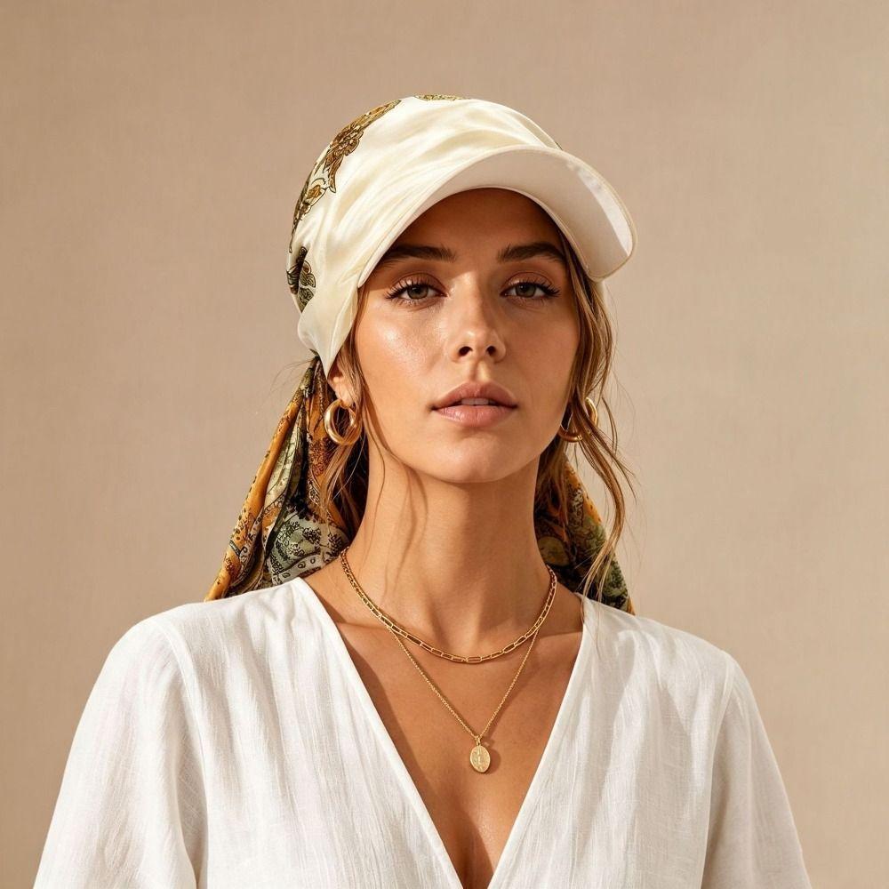 Breathable Bandana Cap Sun Visor Brim Headwrap Portable Sun Visor Scarf  Outdoor