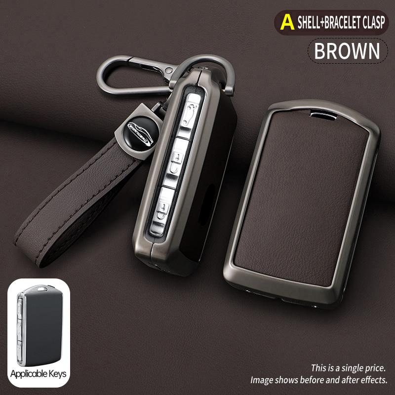 Metal Car Smart Remote Key Case Full Cover Protection Holder Shell for Volvo Polestar 2 Polestar 3 2023 2024 Keyless Keychain