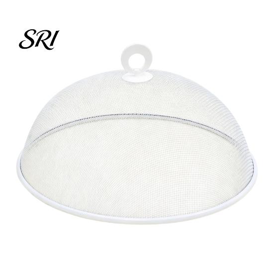 Tapa Redonda Metálica para Alimentos, Protector de Malla Fina, Cúpula Metálica Resistente para Pasteles al Aire Libre con Asa, Carpa de Malla a Prueba de Polvo para Barbacoa Picnic Ligera