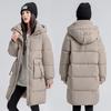 Down cotton-padded clothes women's medium and long winter new popular winter clothes large size thickened warm cotton-padded jacket