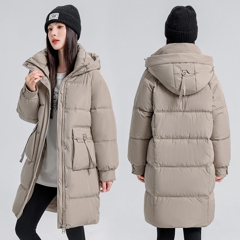 Down cotton-padded clothes women's medium and long winter new popular winter clothes large size thickened warm cotton-padded jacket