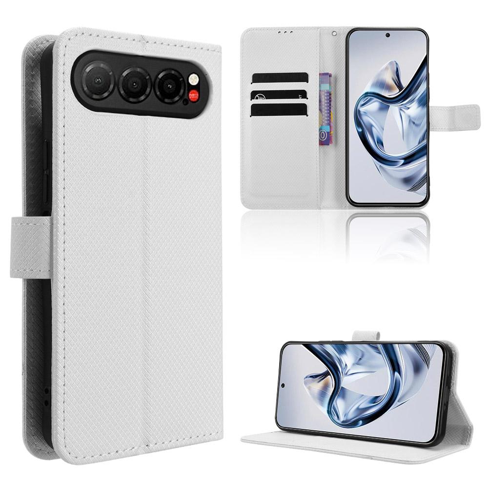 

Для ZTE nubia Чохол-гаманець зі шкіри Air зі ремінцем, текстура діаманта, чохол для телефону