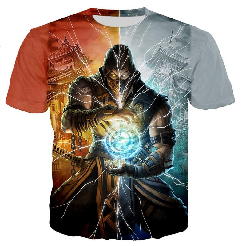 T Shirts Fighting Game Mortal Kombat 11 3D Printed Fashion Kids Casual T-Shirt Boys Girls Oversized Tees Tops Children Clothing