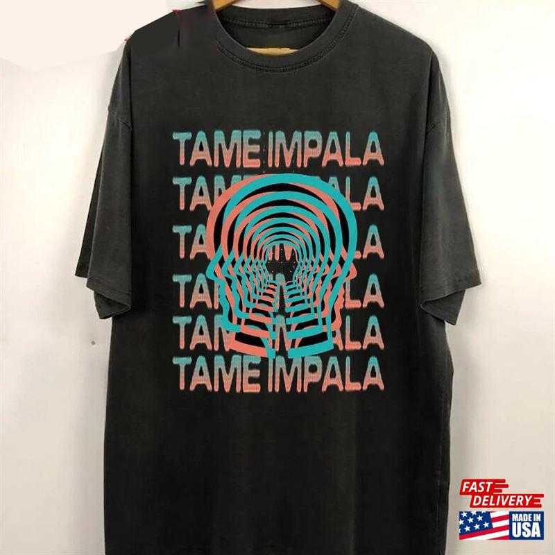 Футболка Tame Impala Футболка с логотипом группы Тур Концерт Взрослая S-5XL EN001 Унисекс Футболка L