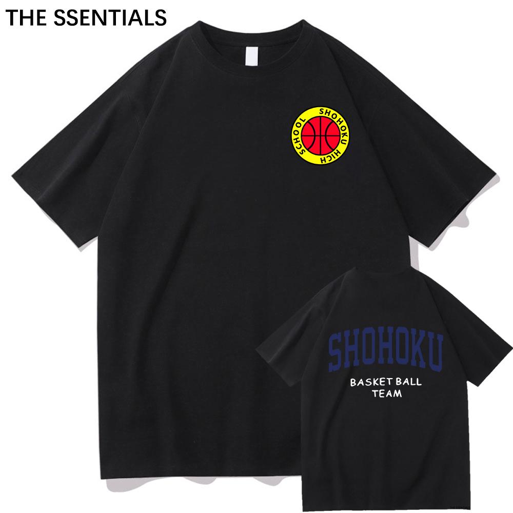 Anime Slam Dunk T Shirt Unisex /Women Harajuku Graphic Hanamichi Tshirt Unisex Unisexga Cartoon Aesthetic Letter Print Cotton Tee Shirt