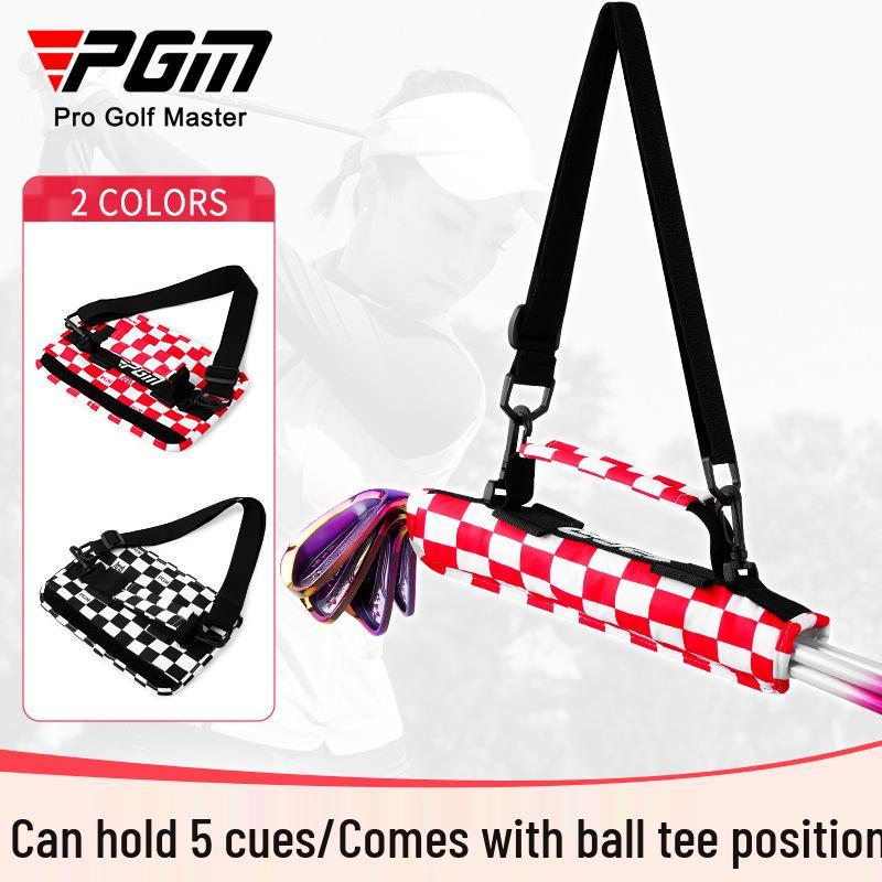 PGM Men's Portable Mini Golf Bag, Holds 5 Clubs, Simple Gun-Style Small Ball Tube