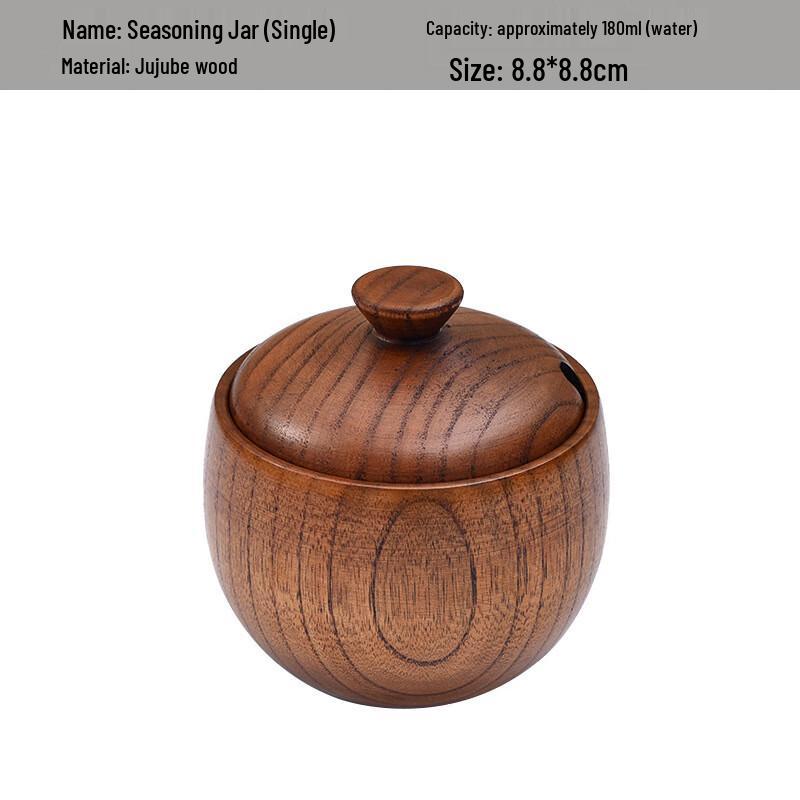 Dirien Vintage Jujube Wood Spice Jar