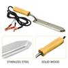 Stainless Steel Beekeeping Tool Electric Honeys Uncapping Scraper with Wood Handle Multipurpose Bees Hive Cutter