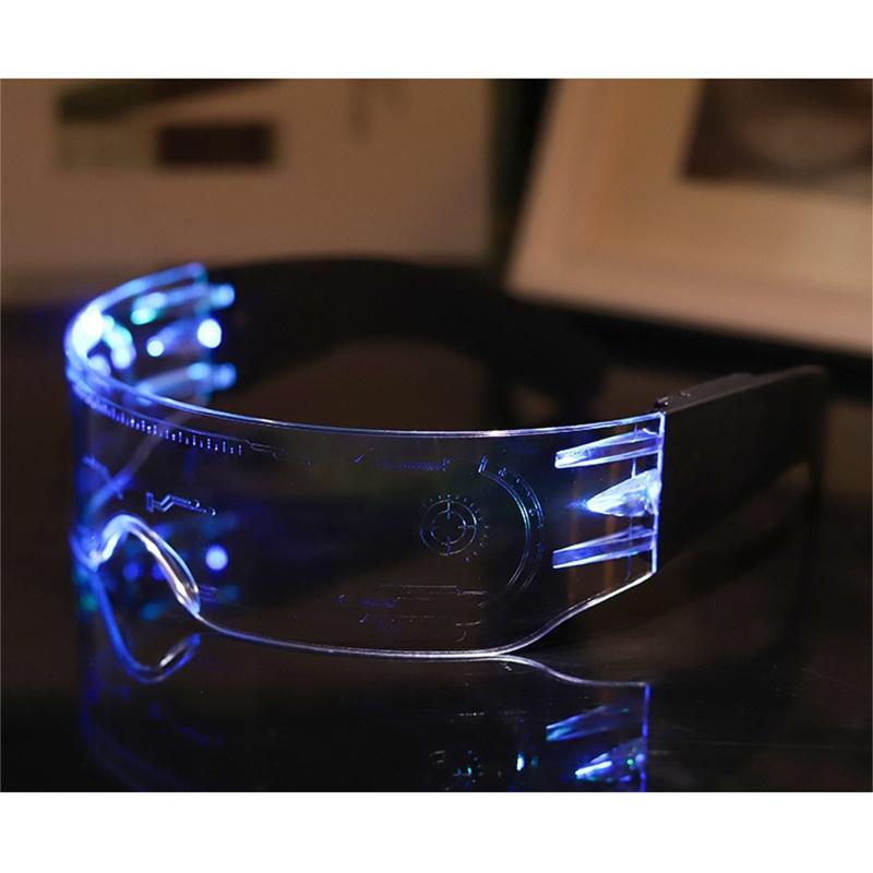 Decorative  Glasses Colorful Luminous Glasses LED Light Up Eyeglasses for Bar KTV Halloween  Party