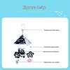 Black & White Newborn Stroller Toy Car: Hanging Wind Chime & Crib Mobile for Early Education