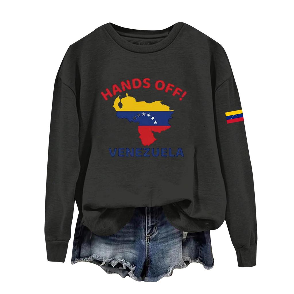 Damen bedruckter lässiger Sport-Kapuzenpullover mit langen Ärmeln und rundem Ausschnitt