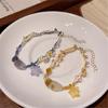 Handcraft Resin Star and Floral Bracelet Including Cats Charm Elegant Jewelry for Everyday Use