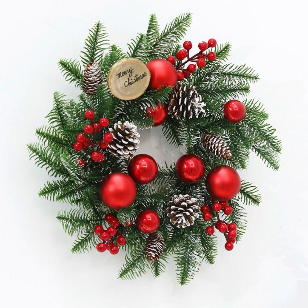 DIY Artificial Christmas Wreath Realistic Pine Cone Window Hanging Decor  Thanksgiving Decor
