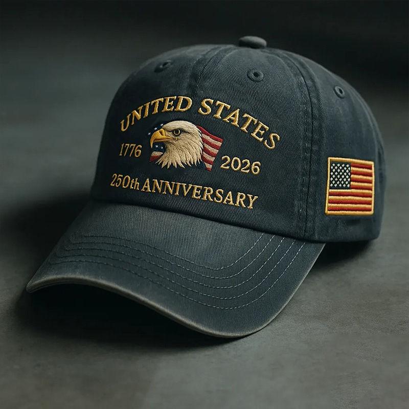 United States 250th Anniversary Hat USA Printed Baseball Cap 1776-2026 Outdoor Casual Caps for Men Women