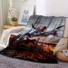 1Pc Fiery Demon Artwork Blanket For Couch Bed Plush Cozy Fuzzy Blanket Super Soft Warm Blankets For Fall And Winter 0918289