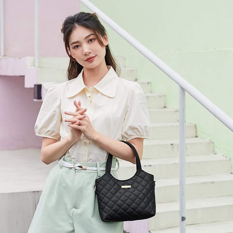 Women's Bags Trendy Fashion Simple Diamond Embroidered Sequins Decorative Messenger Tote Bag Handbag