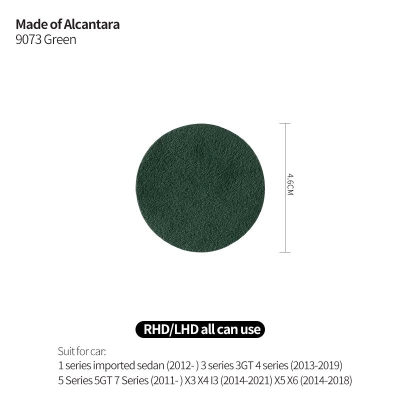 BLT1 For BMW 1/3/4/5/7 Series/3GT/5GT/i3/X3/X4/X5/X6 Top Suede Handbrake Button Sticker Anti-Scratch Car Interior Tuning Accessories