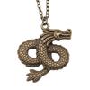 Chinese Dragon Pendant Necklace Mythical Creature Lucky Charm Jewelry 45cm or 70cm Long Chain