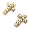 Les Trésors De Lily [L1594] - Ivory 'Cross' Earrings
