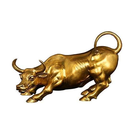 Feng Shui Goods Copper Cow Cow Figurine Wall Street Cow Bronze Statue Twelve Zodiac Copper Amulet Feng Shui Good Luck Figurine Lucky Charms Money