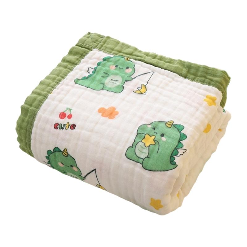 Large Size Infant Bath Blanket High Density Gauze Bath Towel 6-layer for Delicate Skin Quick Drying and Breathable