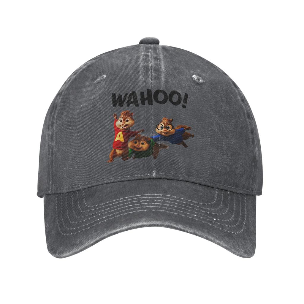 Washed Baseball Cap Alvin and The Chipmunks Summer Trucker Hat For FeUnisex Unisex Vintage Outdoor Sport Sun Baseball Caps