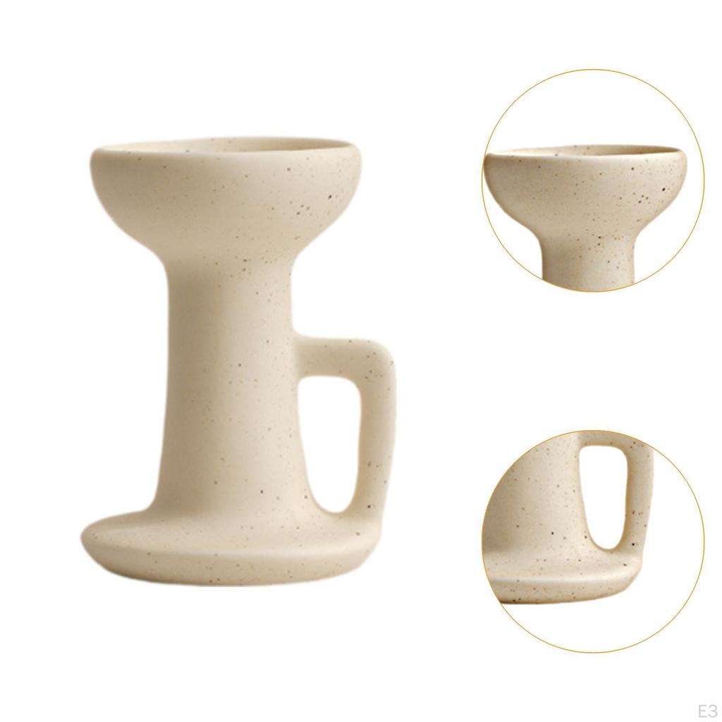 Ceramic Candle Holder Candlestick Desktop Ornament Table Centerpiece Tealight for Home