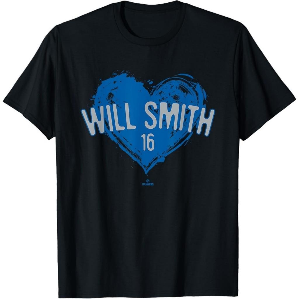 Distressed Heart Will Smith Los Angeles Baseball MLBPA T-Shirt