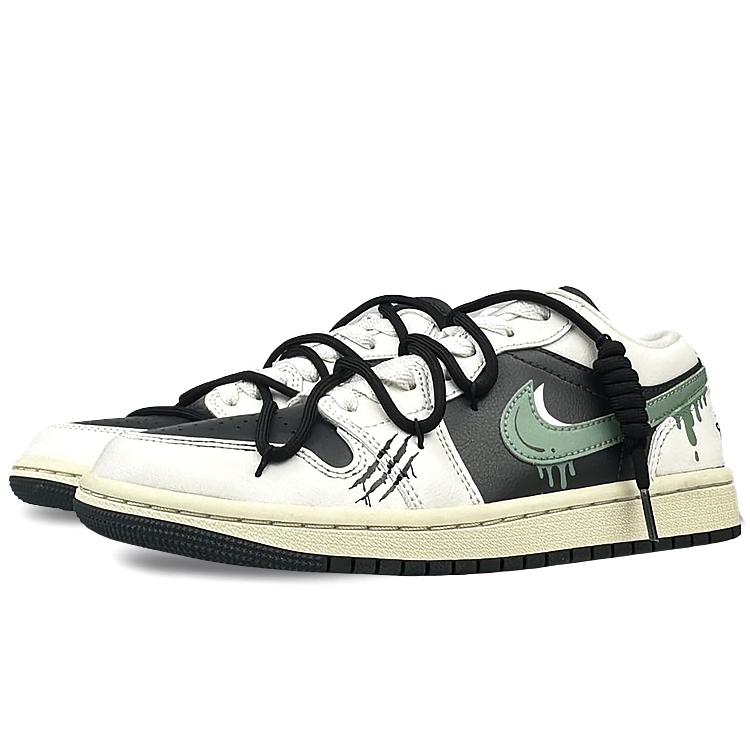 Jordan Air Jordan 1 Abrasion Resistant Breathable Abrasion Resistant Breathable Low Top Vintage Basketball Shoes Unisex DC0774-001(Team40-)