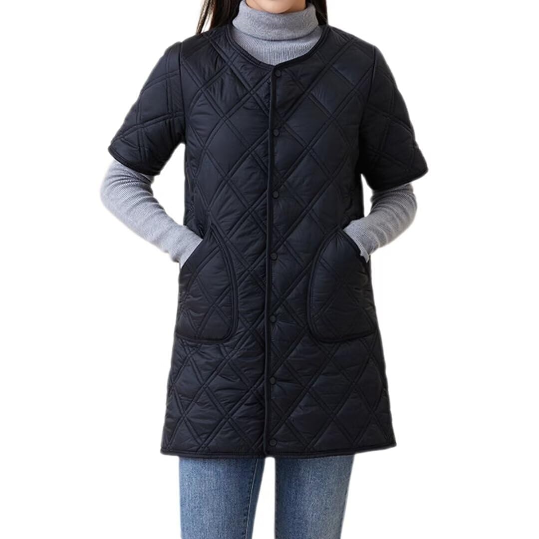 

Пуховик короткий с начесом длинный для холодной погоды, для холодной погоды, зима, внутренняя часть, зимняя ферма, 4 цвета [Yucahype] женский жилет, длинный, с рукавами, осень, зима, весна,