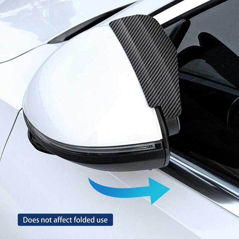 Rearview Mirrow Rain Eyebrow Rain Eyebrows Car Tools Waterproof Carbon Fibre Look Protector Cover For Cars Trucks Suvs Auto